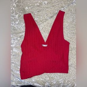 Zara hot pink cropped top